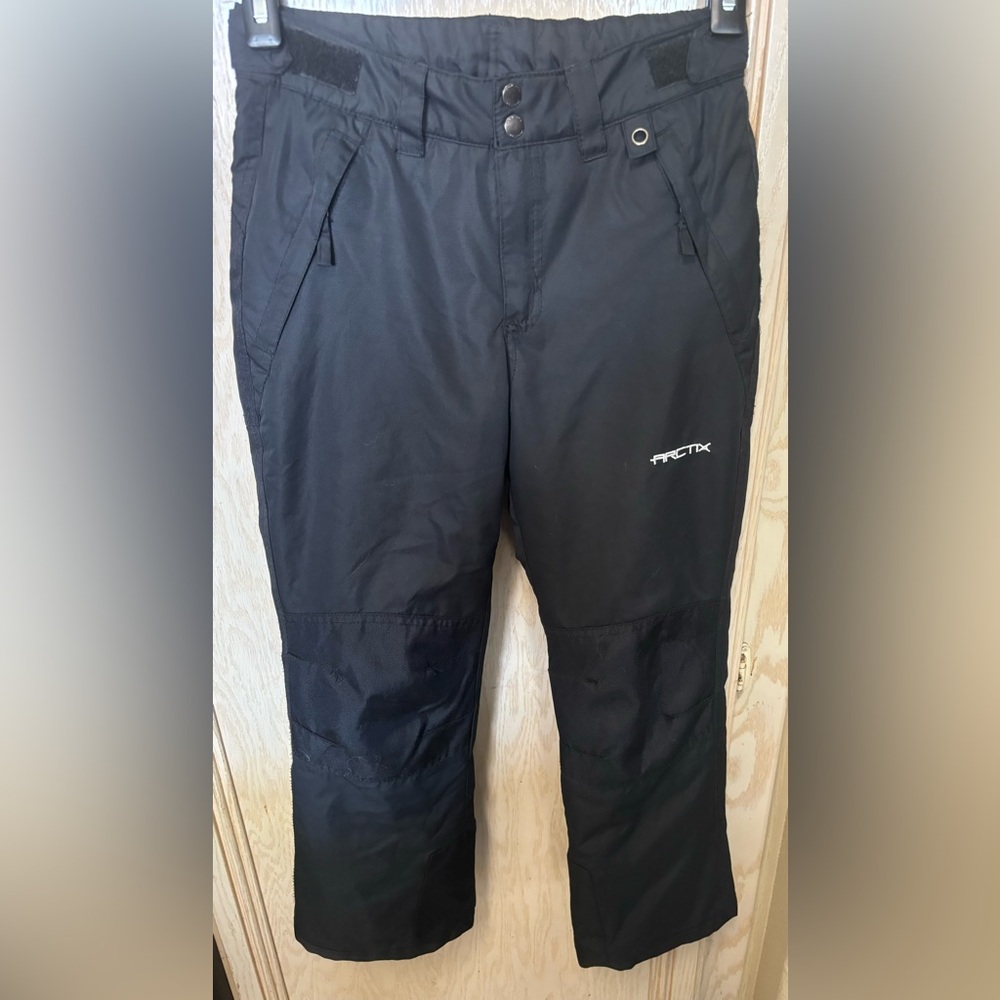 Arctix Youth Snow Ski Pants Black‎ Size M Kids Adjustable Waist